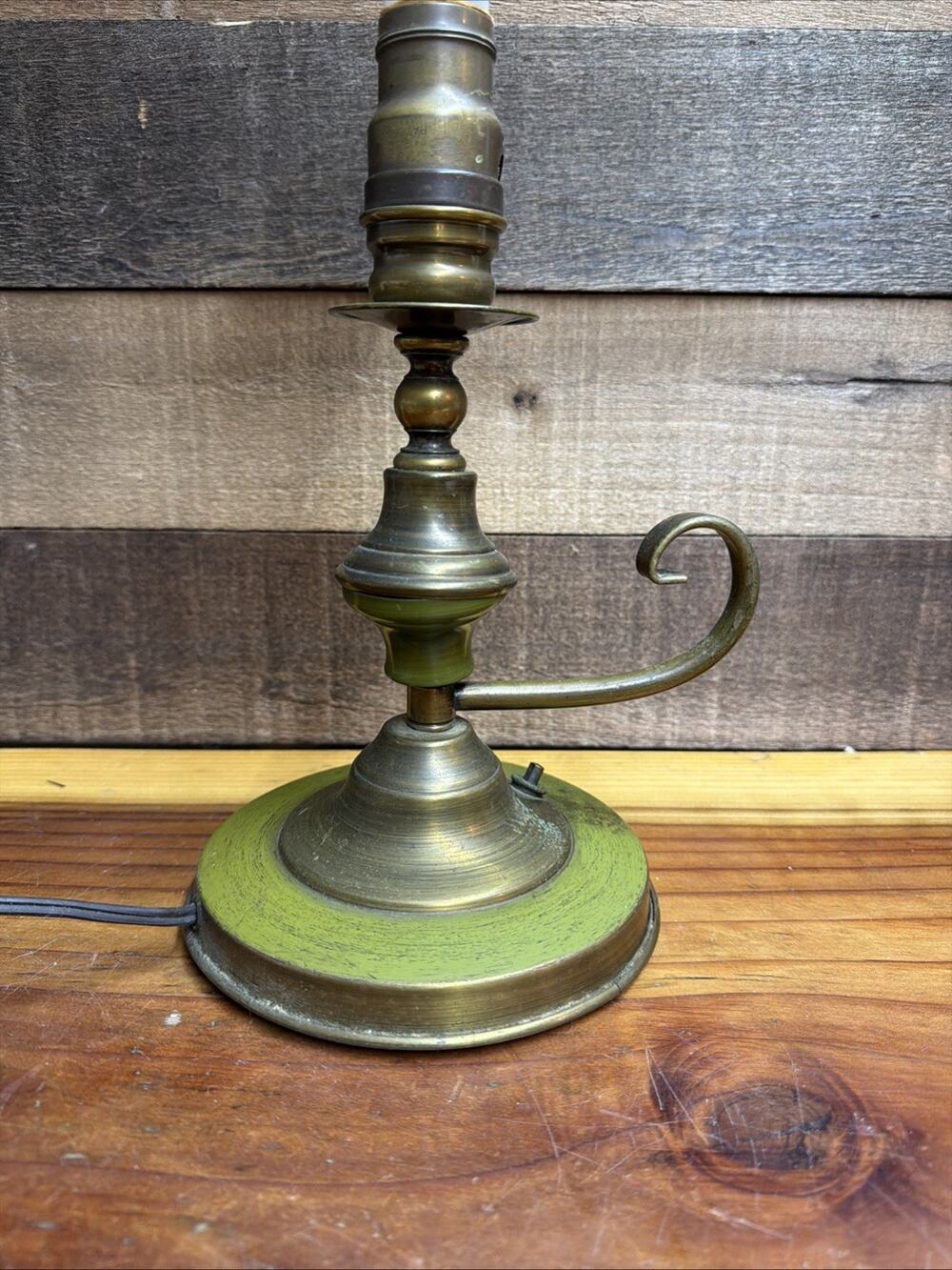 Vintage Brass Table Lamp 10”